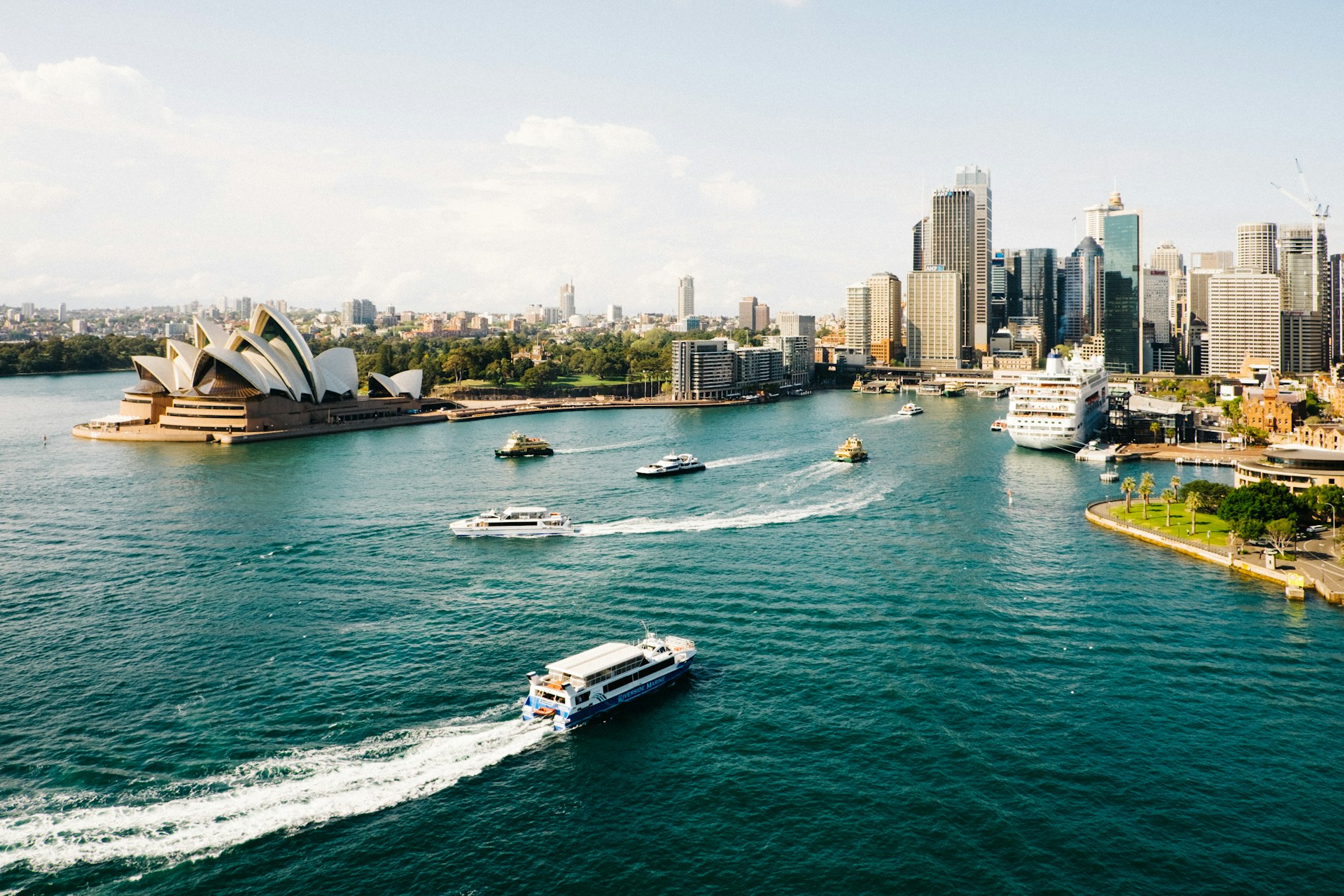 Panorama of Sydney Harbor in Australia by day